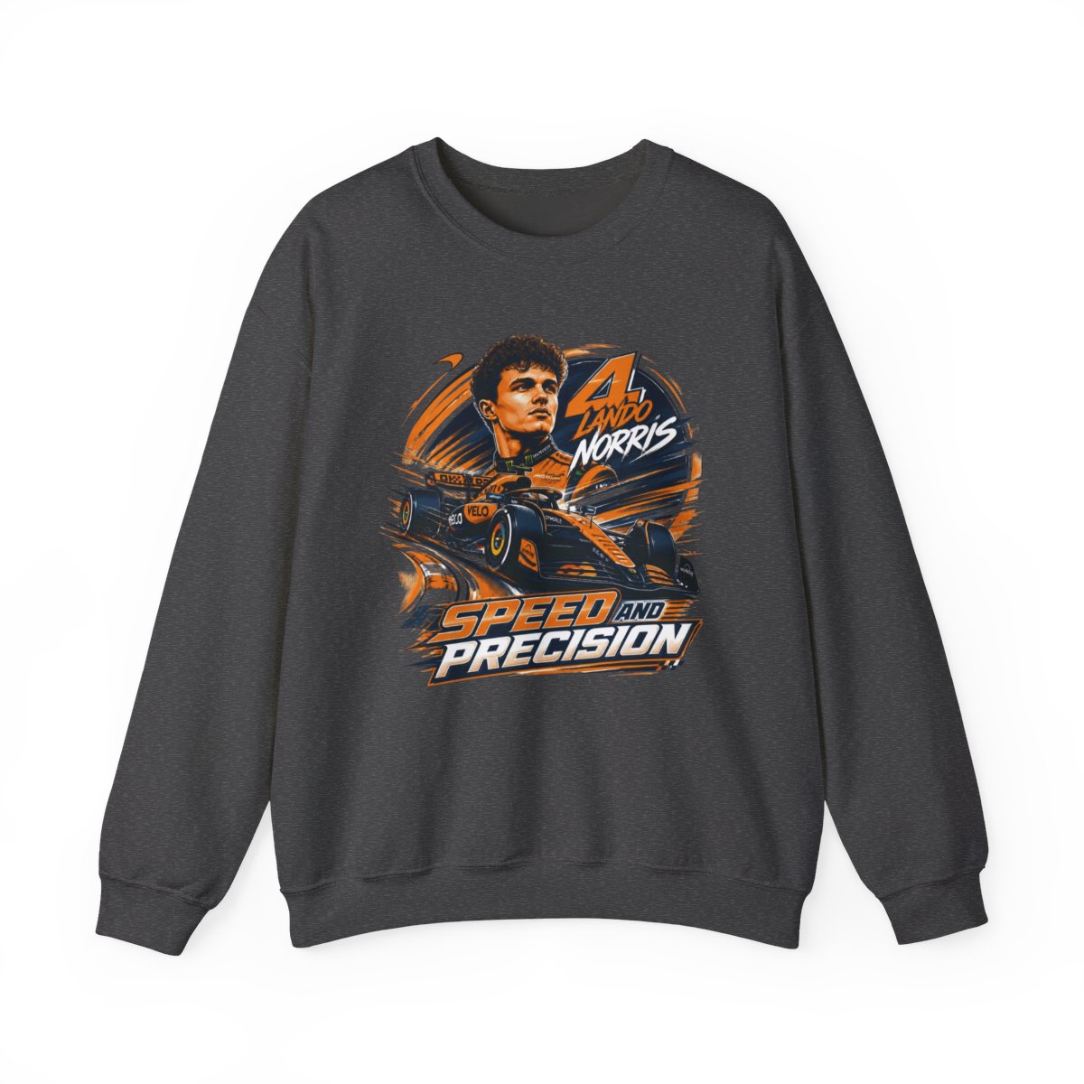 Lando Norris "Speed and Precision" Crewneck - alternate angle 3, merchandise