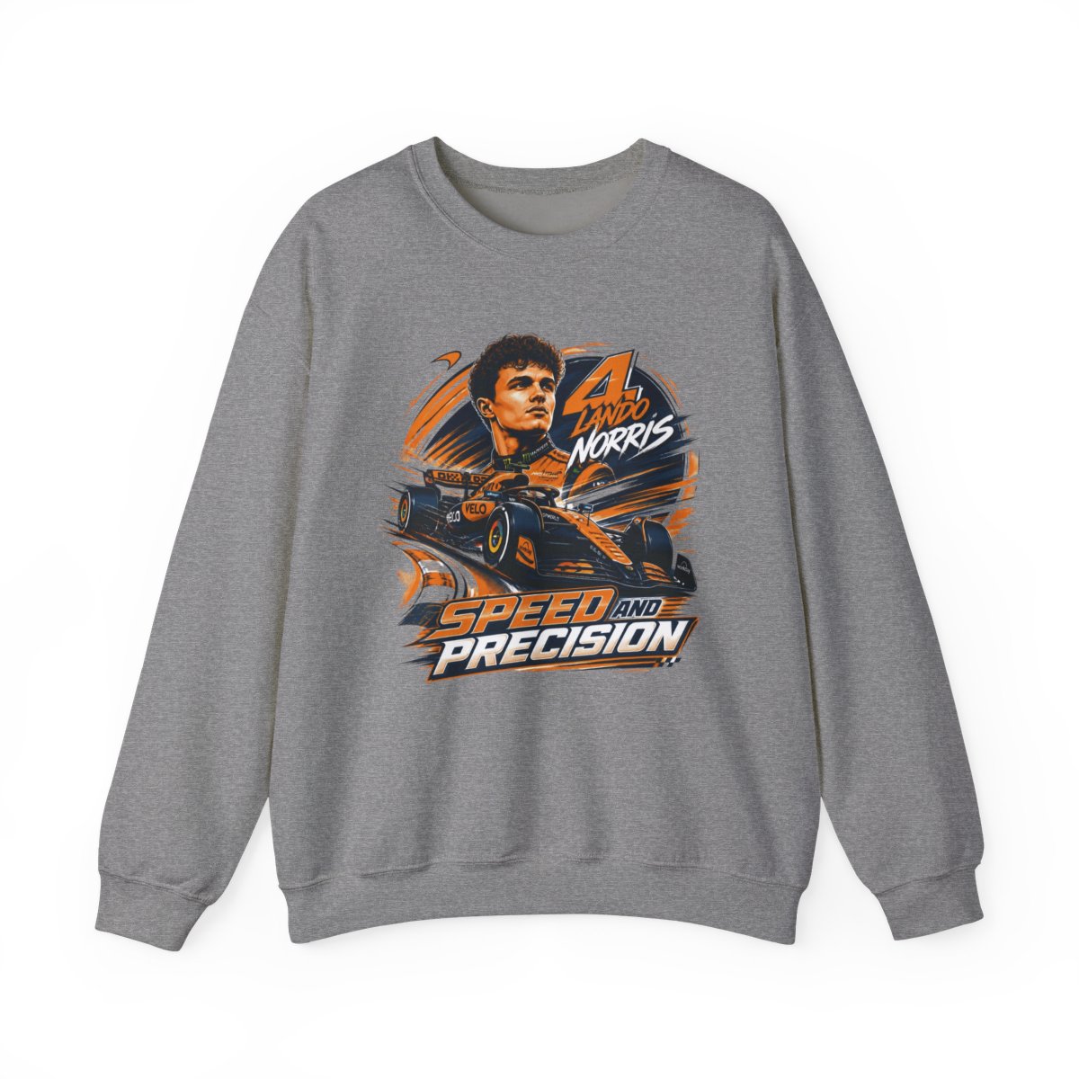 Lando Norris "Speed and Precision" Crewneck - alternate angle 2, merchandise