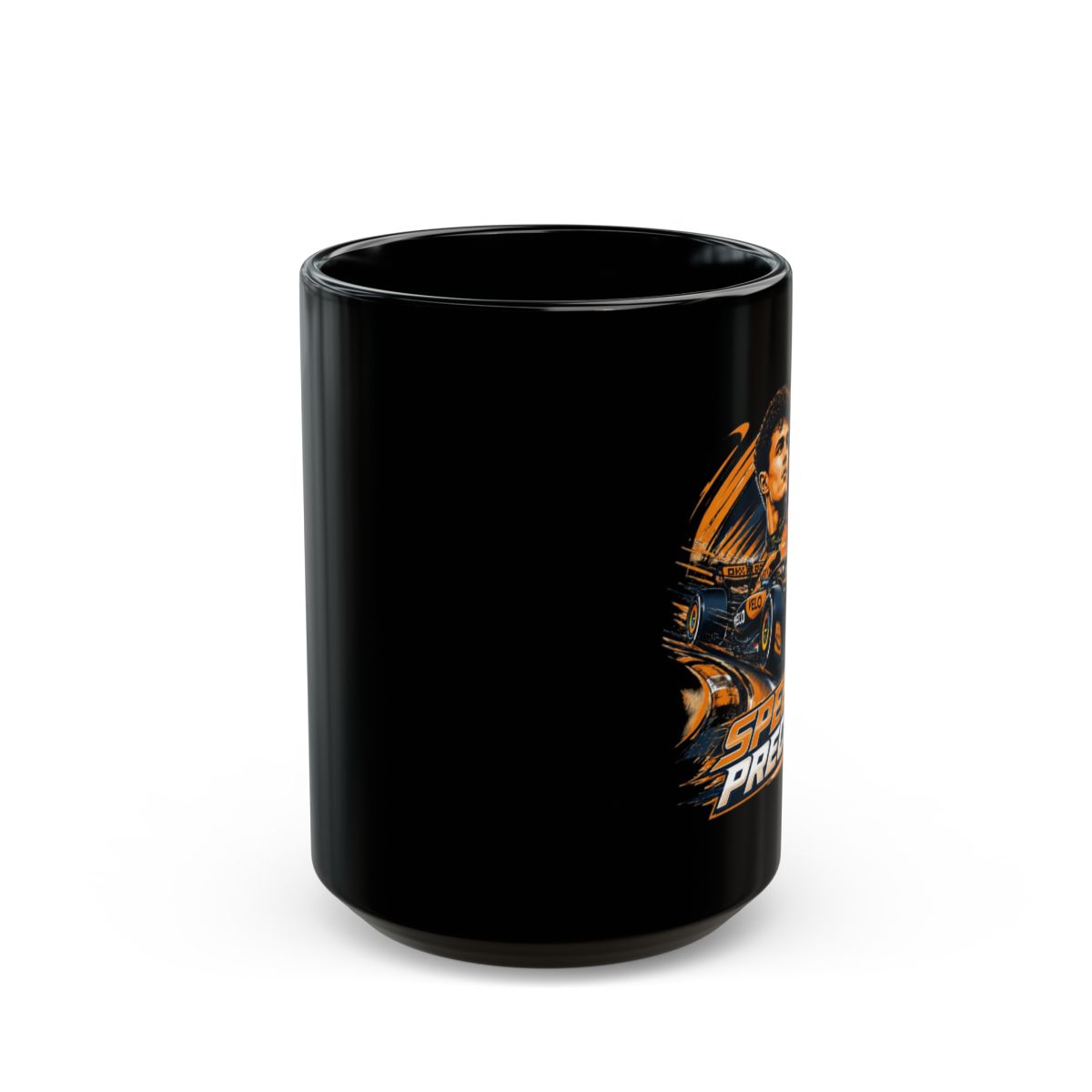 Lando Norris "Speed and Precision" Black Mug - alternate angle 2, merchandise