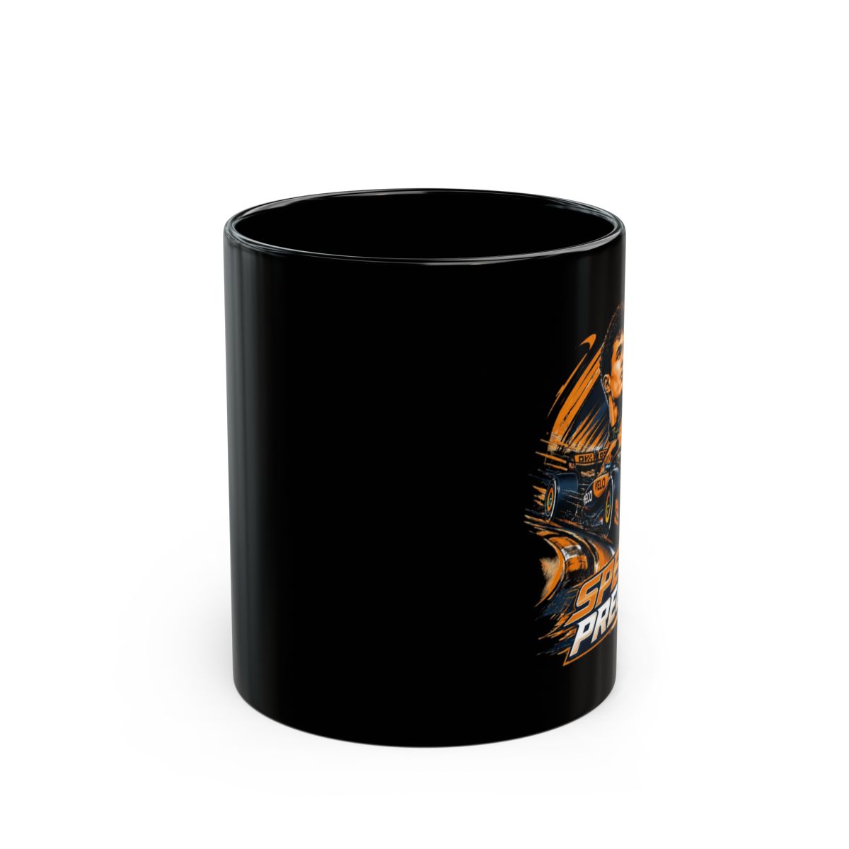 Lando Norris "Speed and Precision" Black Mug - alternate angle 1, merchandise